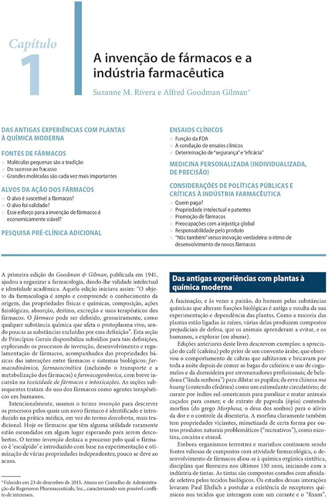 As bases Farmacológicas da Terapêutica de Goodman e Gilman 13° Ed [E-book]
