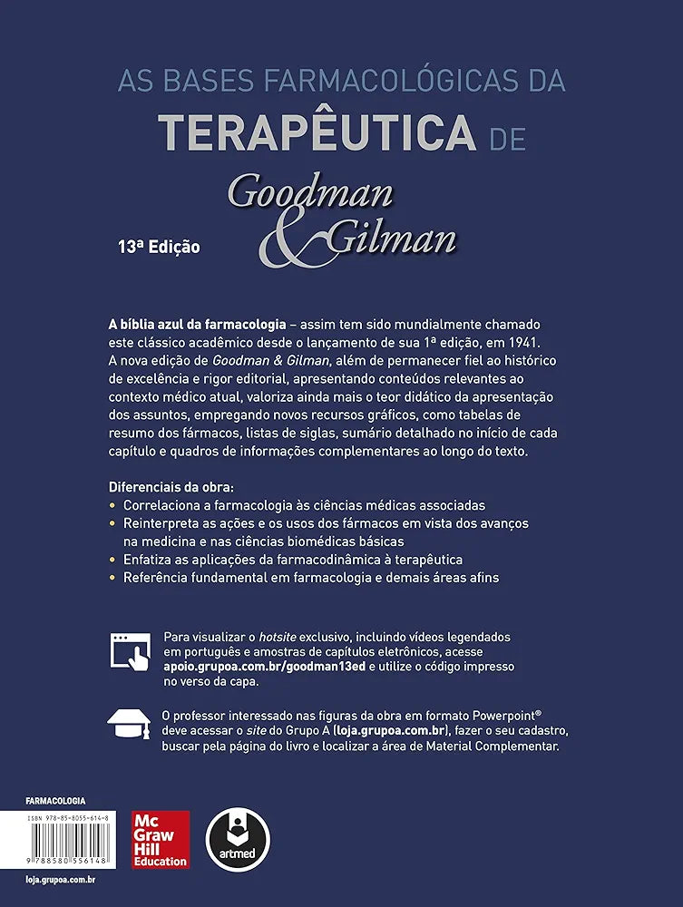 As bases Farmacológicas da Terapêutica de Goodman e Gilman 13° Ed [E-book]